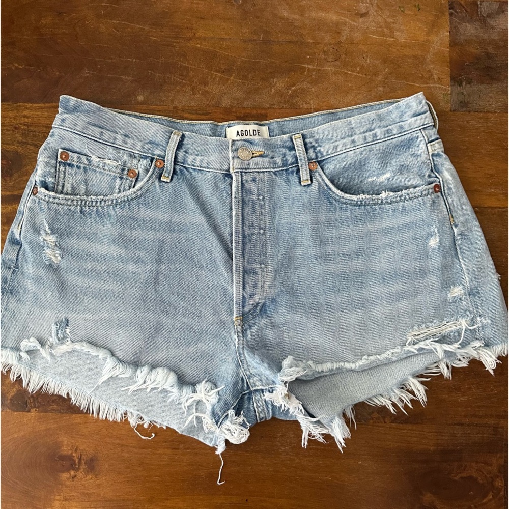 AGOLDE Parker Women's Light Blue Denim Shorts size 31